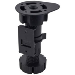Black Plastic Adjustable Feet with Toe Kick Bracket 100-170 mm