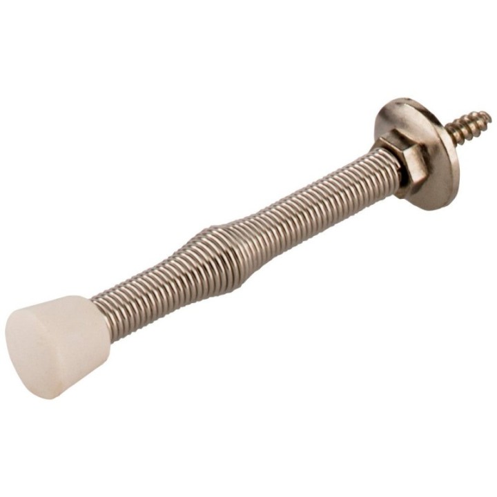 3" Spring Door Stop with Rubber Tip