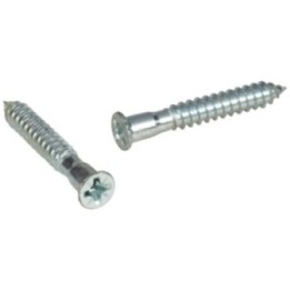 7 mm x 50 mm Zinc Finish Flat Head Pozi Confirmat Screw with Point - Bag of 500