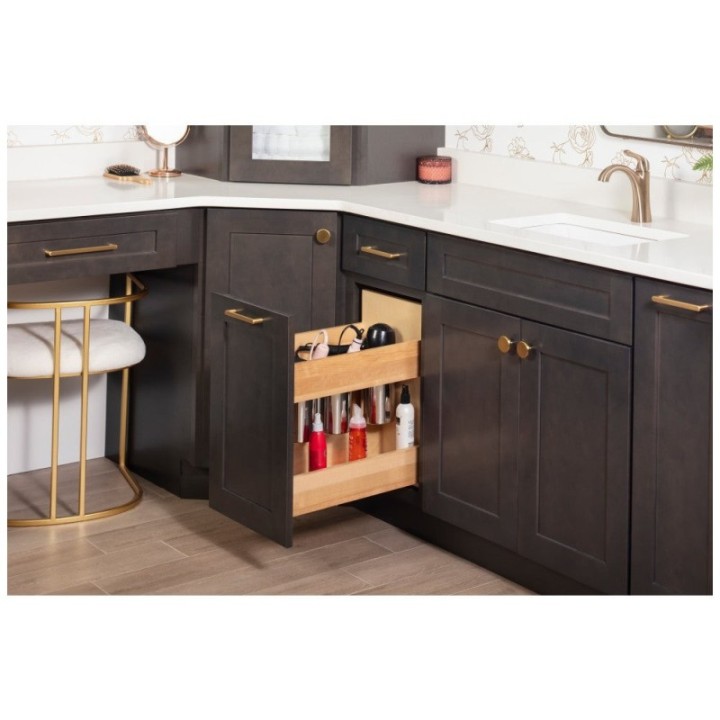 No Wiggle Powered Vanity Pullout for Door/Drawer Base Cabinet