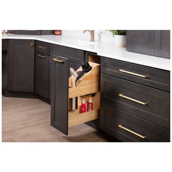 No Wiggle Powered Vanity Pullout for Full Height Base Cabinet