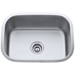 23-1/2" L x 17-3/4" W x 9" D Undermount 18 Gauge Stainless Steel Single Bowl Sink