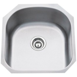 19-3/4" L x 20-1/2" W x 9" D Undermount 18 Gauge Stainless Steel Single Bowl Sink