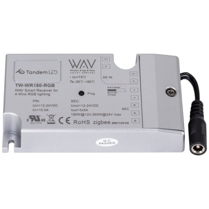 180-Watt WAV SMART CONTROL™ 4-Wire Multi-Color RGB Lighting Smart Receiver  Zigbee Technology