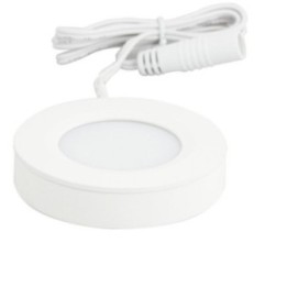 180 Lumens/Fixture 12-volt Standard Output Pearl Series Puck Light  Single-White
