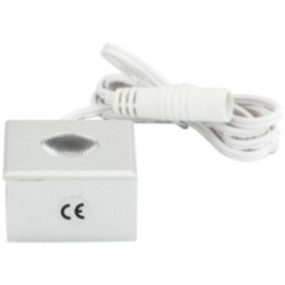 105 Lumens/Fixture 12-volt Accent Output Mini Square Series Puck Light  Single-White  Brushed Aluminum