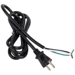 Black 18/3 SJT Electrical Cord  6ft