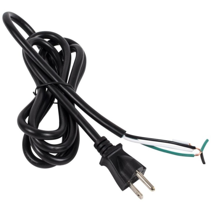 Black 18/3 SJT Electrical Cord  6ft