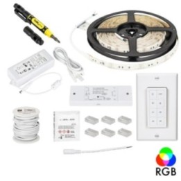 16 Ft. 130 Lumens/Ft.. 12-volt Accent Output Multi-Color RGB Wireless Controller Tape Light Kit  1 Zone 1 Area