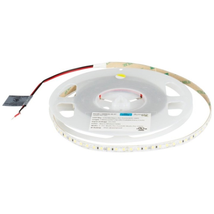 16 Ft  225 Lumens/Ft. 24-volt Standard Output LED Tape Light  Single-White