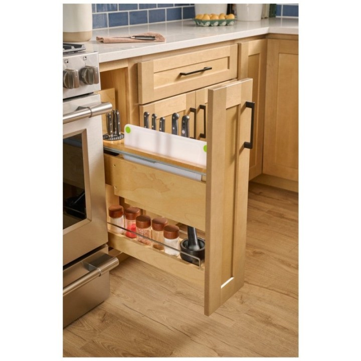 No Wiggle Magnetic Knife Organizer Soft-close Pullout