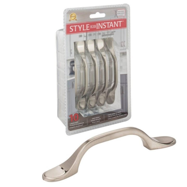 3" Center-to-Center Kenner Retail Packaged Cabinet Pull