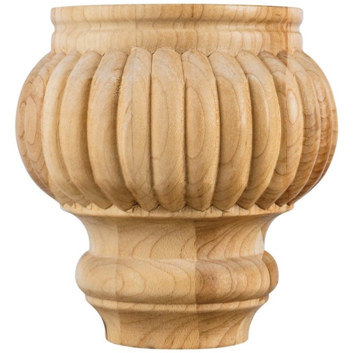 4-1/2" W x 4-1/2" D x 4-1/2" H Reed Bun Foot