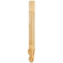 2-3/4" W x 2-3/4" D x 35-1/4" H French Cut Corner Leg