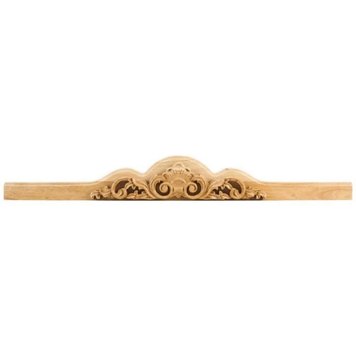 40" W x 1-1/2" D x 5" H Hand Carved Shell Valance