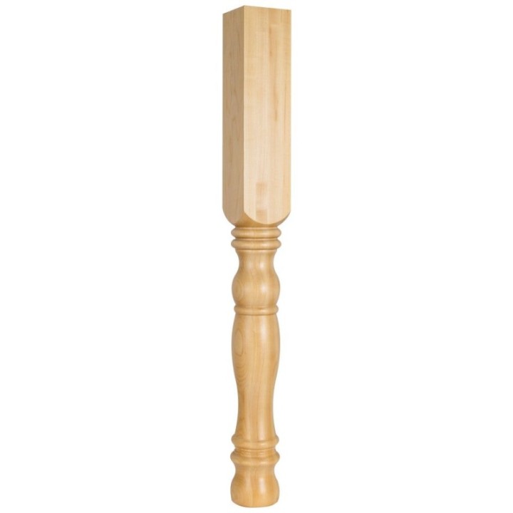 3-3/4" W x 3-3/4" D x 35-1/2" H Turned Leg
