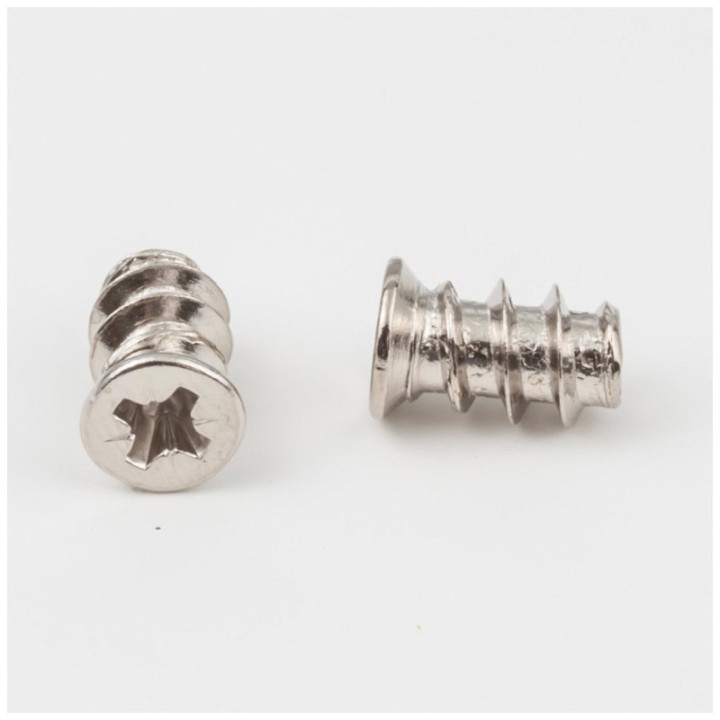 6.3 mm x 13 mm Nickel Plated Pozi Drive 7 mm Flat Head Euro Screw Sold by the Box (3 500). Order 3.5 for a box of 3 500 screws