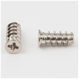 6.3 mm x 14.5 mm Nickel Plated Pozi Drive 7 mm Flat Head Euro Screw Sold by the Box (2 500). Order 2.5 for a box of 2 500 screws