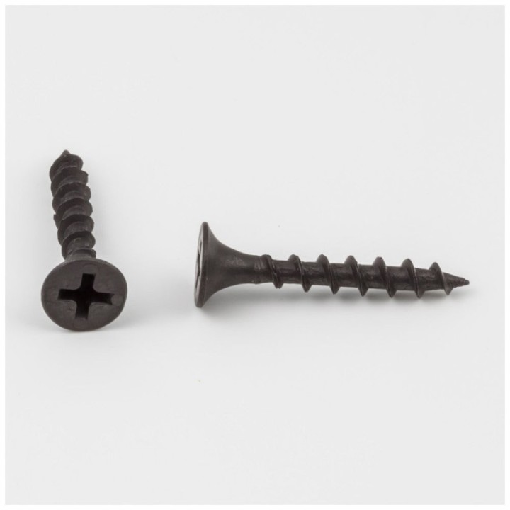 #6 x 1" Black Phosphate Phillips Drive Coarse Thread Bugle Head Drywall Screw Sold by the Keg. Order 10 for 10 000 Screws