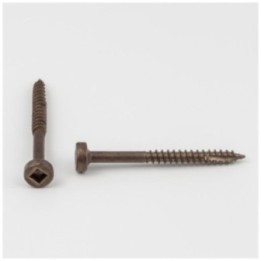 #6 x 1 1/2" Clear Brown Wax Face Frame Square Drive Type 17 Fine Thread Screw Sold by the Keg. Order 7 for a Keg of 7 000 Screws