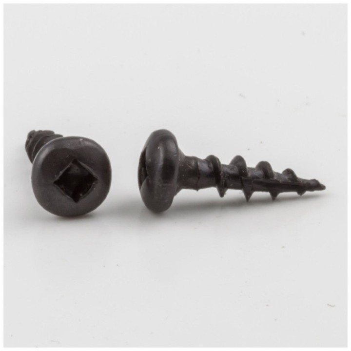 #6 x 1/2" Black Square Drive Type 17 Coarse Thread Pan Head Screw Sold by the Box. Order 6 for a Box of 6 000 Screws