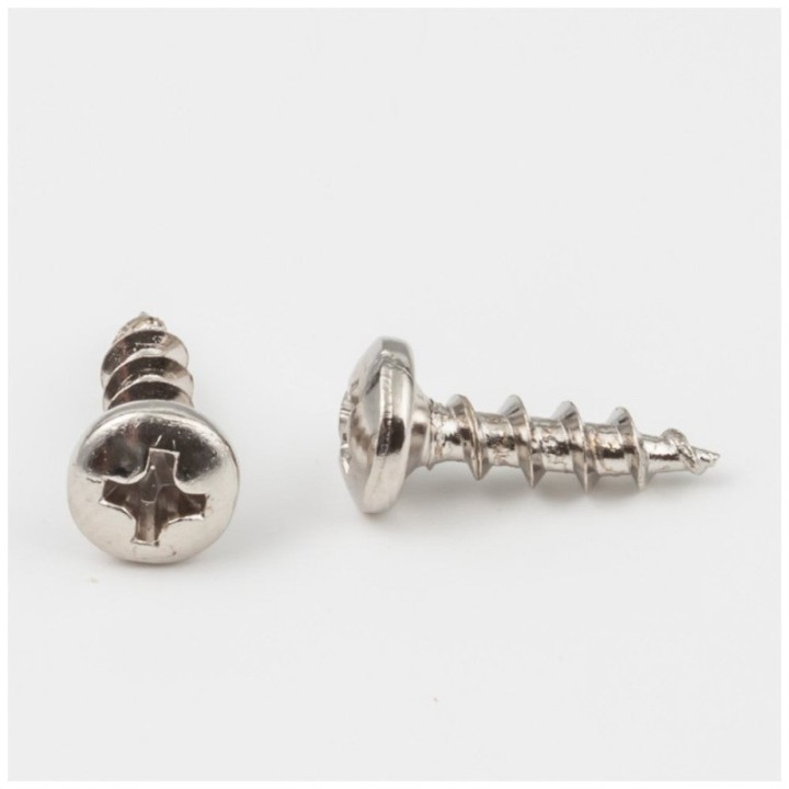 #6 x 1/2" Bright Nickel Phillips Drive Type 17 Coarse Thread Pan Head Screw Sold by the Box. Order 6 for a Box of 6 000 Screws