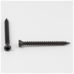 #6 x 1-5/8" Trim Head Square #1 Drive Screw  Finish: Black  Sold by the Keg. Order 5 for a Keg of 5 000 Screws
