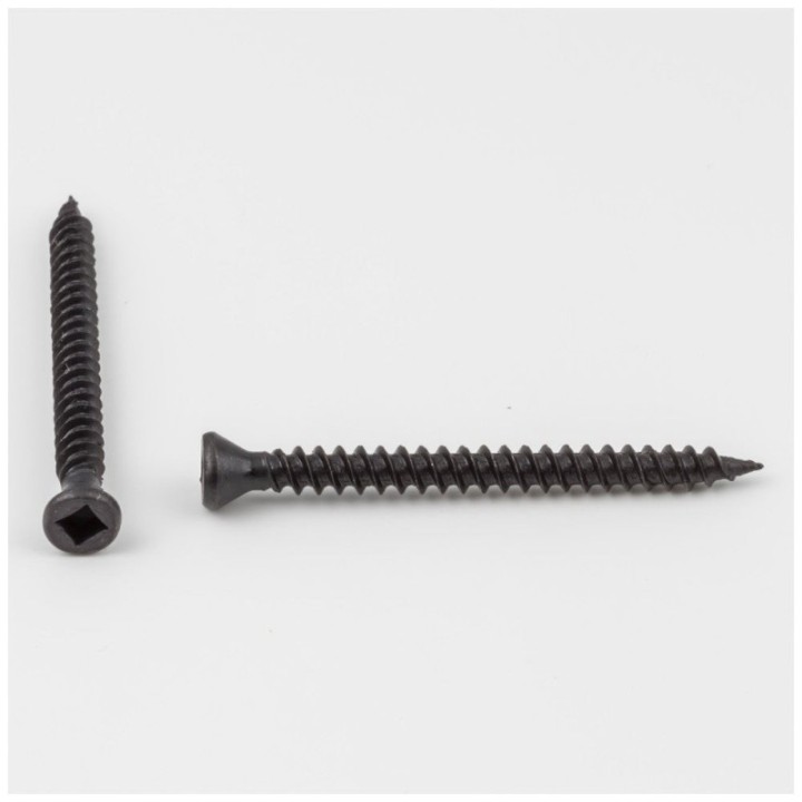 #6 x 1-5/8" Trim Head Square #1 Drive Screw  Finish: Black  Sold by the Keg. Order 5 for a Keg of 5 000 Screws