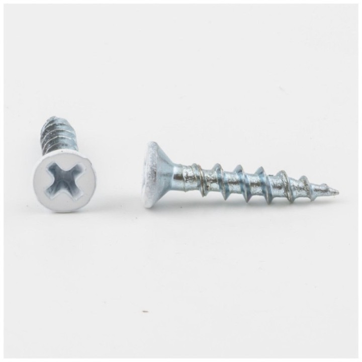 #6 x 3/4" White Phillips Drive Coarse Thread Flat Head Screw Sold by the Box. Order 5 for a Box of 5 000 Screws