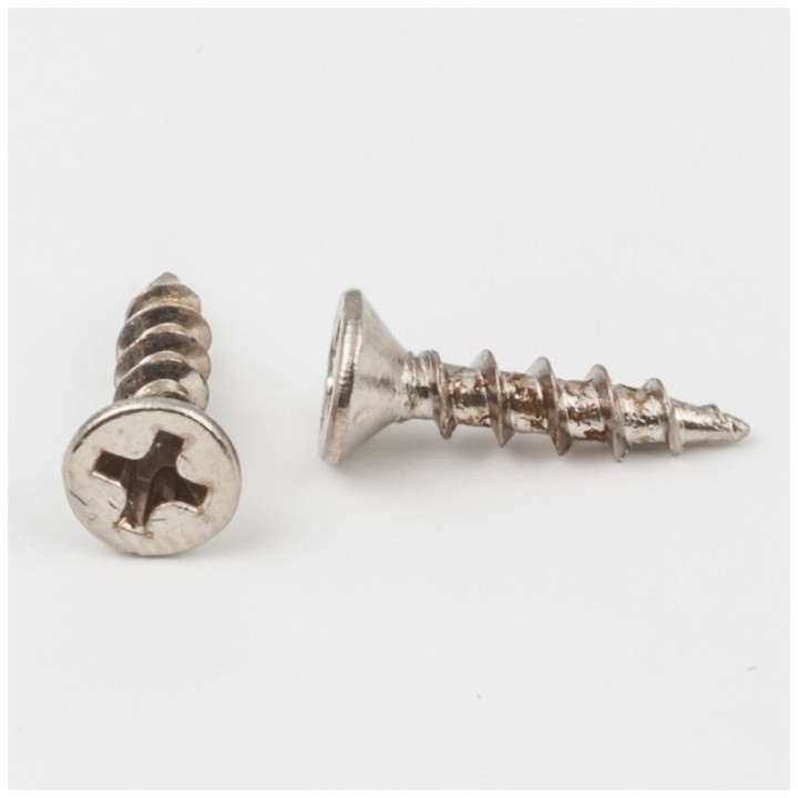 #6 x 5/8" Nickel Phillips Drive Type 17 Coarse Thread Flat Head Screw Sold by the Box. Order 6 for a Box of 6 000 Screws