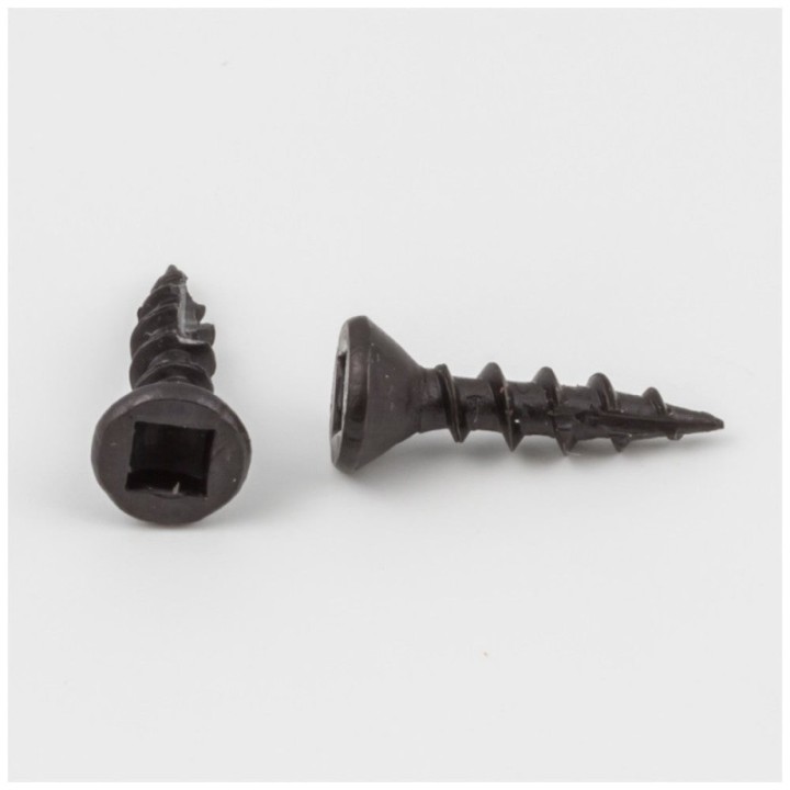 #6 x 5/8" Black Square Drive Type 17 Coarse Thread Flat Head Screw Sold by the Box (500 screws)