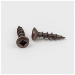 #6 x 5/8" Antique Brass Square Drive Coarse Thread Oval Head Screw Sold by the Keg. Order 25 for a Keg of 25 000 Screws