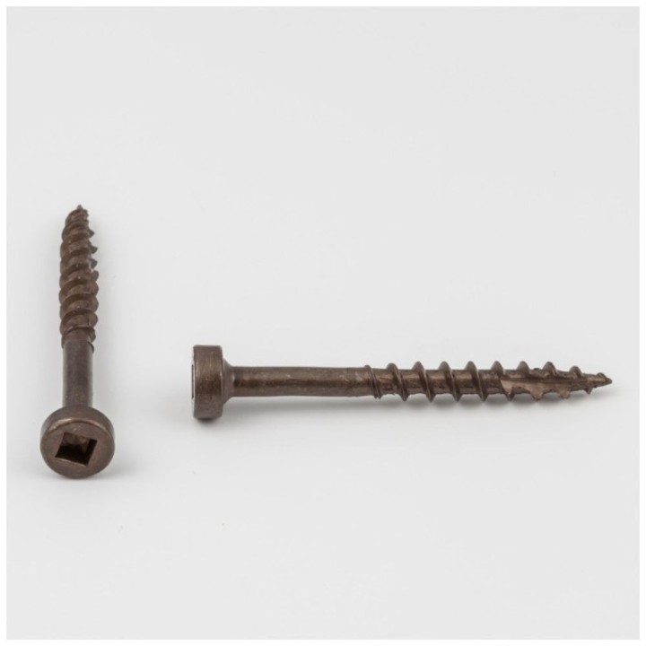#7 x 1-1/2" Clear Brown Wax Face Frame Square Drive Coarse Thread Screw Sold by the Keg. Order 7 for a Keg of 7 000 Screws