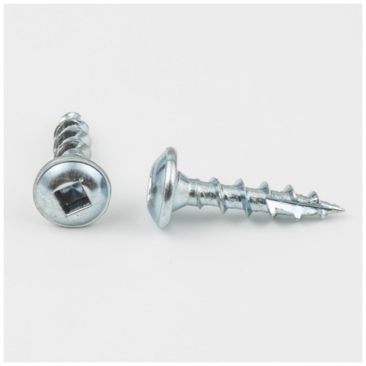 #8 x 3/4" Zinc Plated Type 17 Square Drive Coarse Thread Pan Washer Head Screw Sold by the Keg. Order 11 for 11 000 Screws