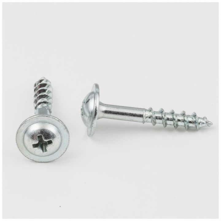 #8 x 1-1/8" Zinc Plated Phillips Drive Coarse Thread Large Washer Head Screw Sold by the Keg. Order 5 for a Keg of 5 000 Screws