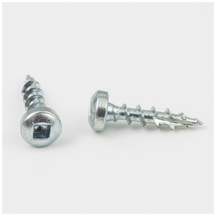 #8 x 3/4" Zinc Plated #2 Square Drive Type 17 Coarse Thread Pan Head Screw Sold by the Keg. Order 11 for 11 000 Screws