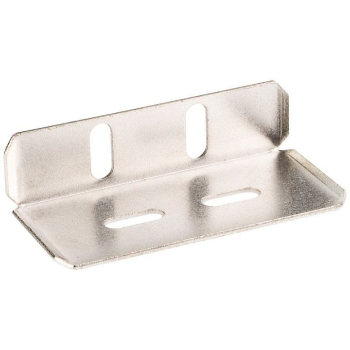 2" x 1" x 5/8" Bright Nickel Drawer Front Adjustment Bracket