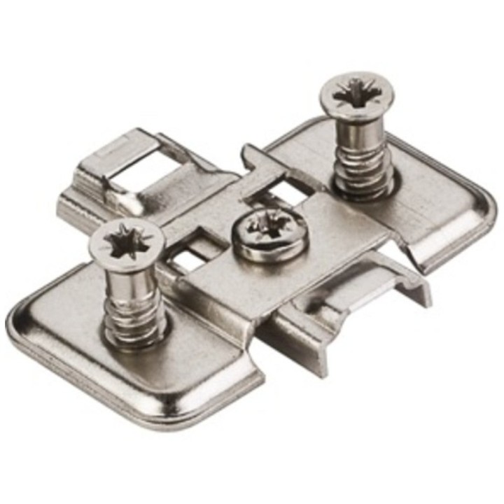 HR MAX™ Standard Duty 3 mm Cam Adj Steel Plate with Euro Screws for 500 Series Euro Hinges