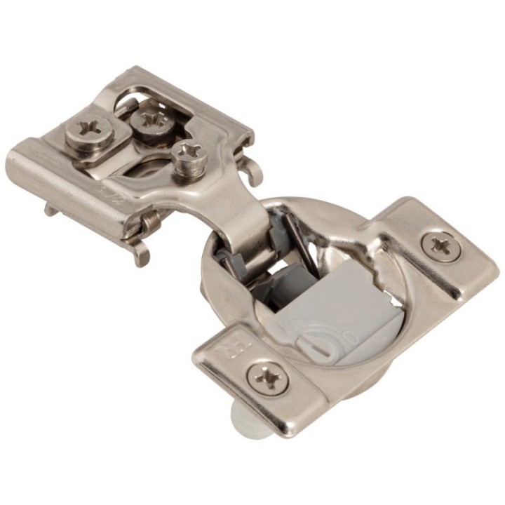 HR MAX™ 105° 1/2" Overlay Heavy Duty Adjustable Soft-close Compact Hinge with Press-in 8 mm Dowels