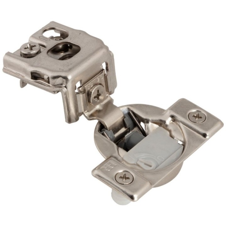 HR MAX™ 105° 1-1/4" Overlay Heavy Duty Adjustable Soft-close Compact Hinge with Press-in 8 mm Dowels