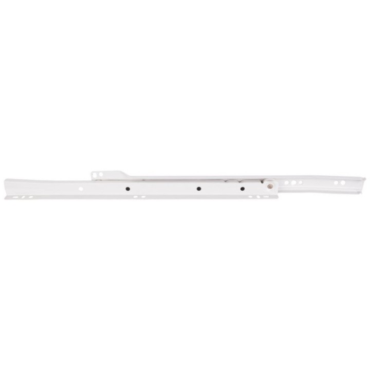 Std Duty 3/4 Ext. Cream White Epoxy Self-closing  Side Mount Drawer Slide  Retail Pack