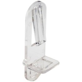 Clear 1/4" Pin Shelf Lock - Priced and Sold by the Thousand