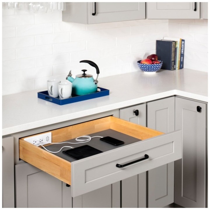 Charging Drawer with In-Drawer Outlets & Charging Ports