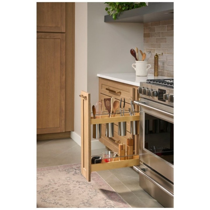 No Wiggle Utensil Bin Soft-close Base Cabinet Pullout