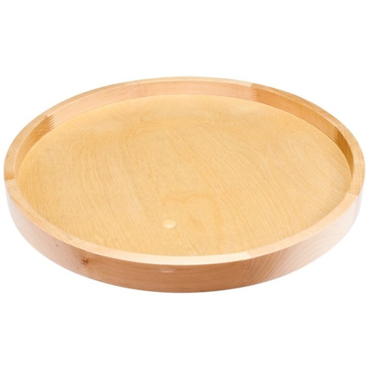 18" Round Wood Lazy Susan Shelf with Swivel