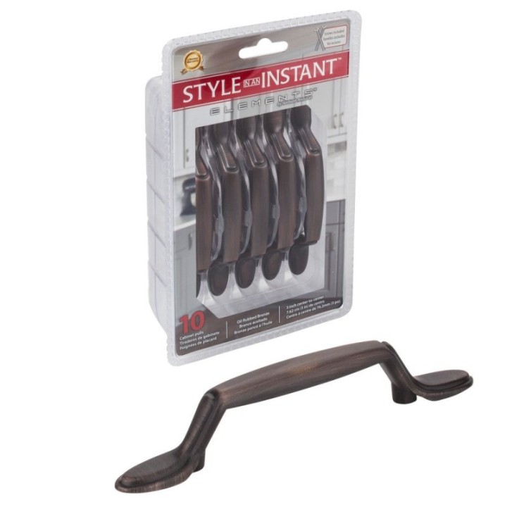 3" Center-to-Center Vienna Retail Packaged Cabinet Pull