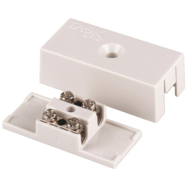 Task Lighting Wire Junction Box  Plastic Housing  White