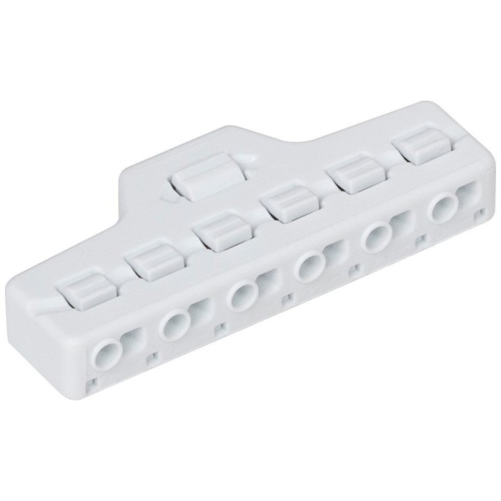 9 Amp Wire Distribution Block  6 Outputs  White