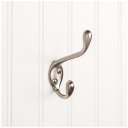 4-1/2" Large Transitional Double Prong Wall Mounted Hook