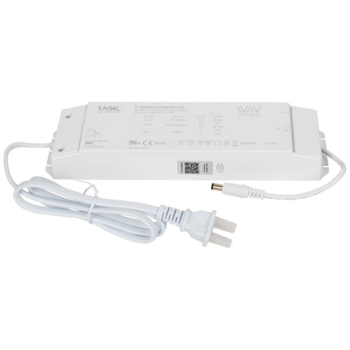 96-Watt WAV SMART CONTROL™ 24V Single-White/Tunable-White Smart Receiver/Power Supply  Zigbee Technology